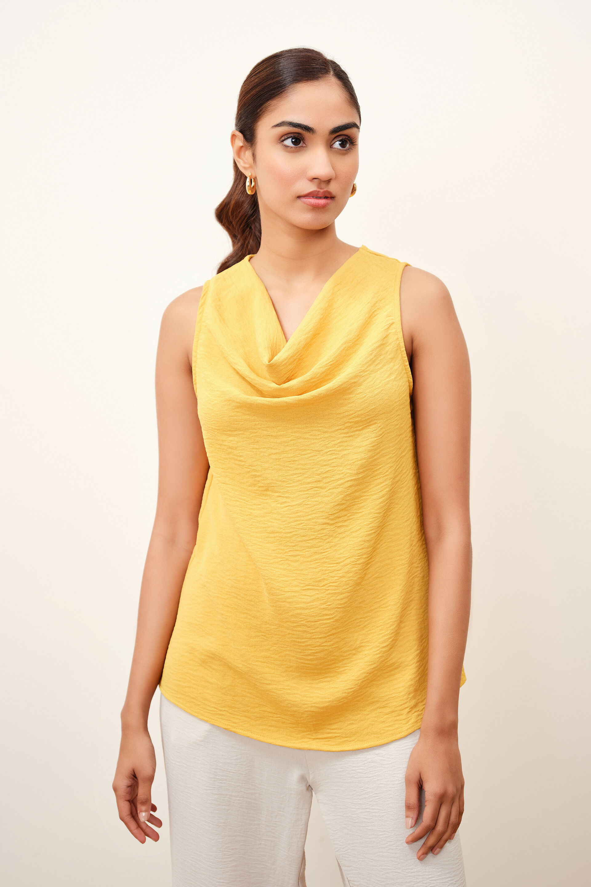 Liza Mustard Top, Mustard, image 1